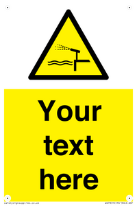 Custom warning water cannon